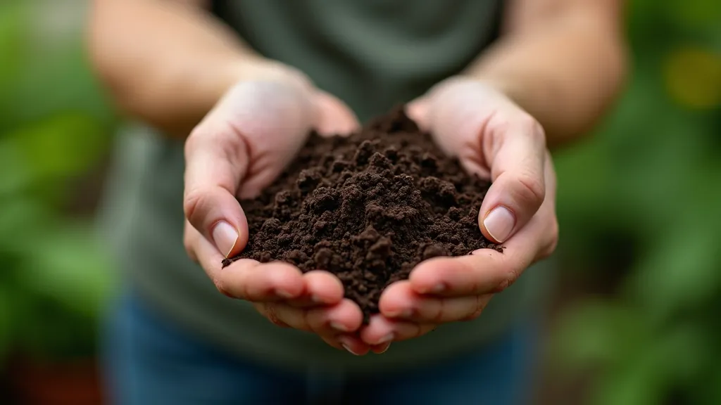 Hands holding moist soil showing proper soil texture and moisture content for winter